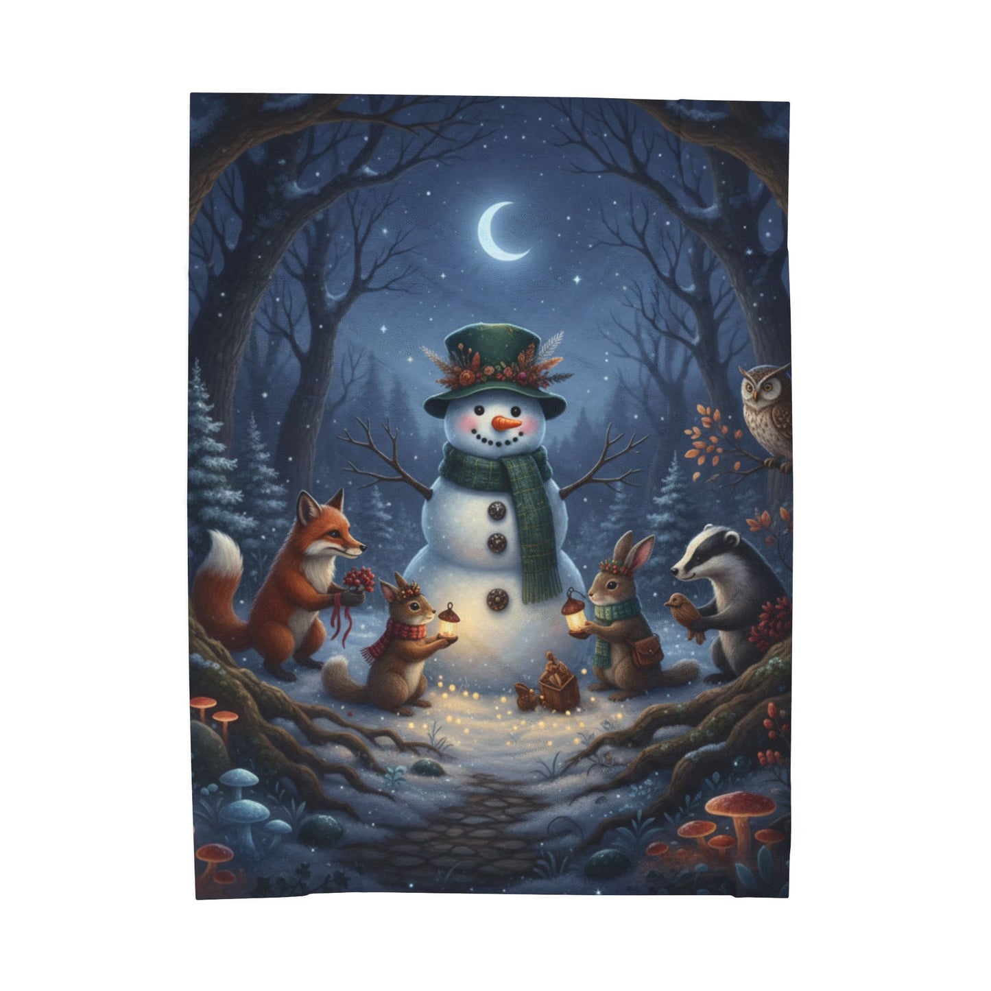 Blanket Throw Snowman Plush