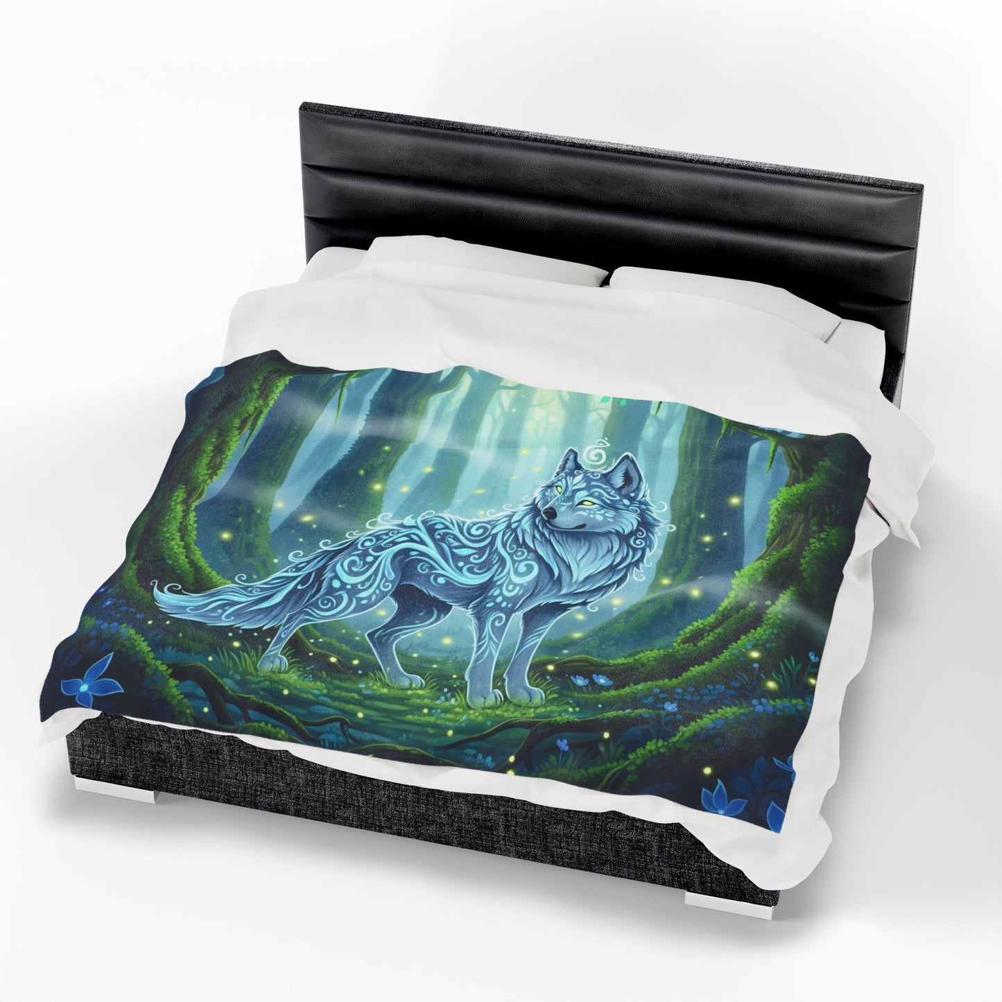 Blanket Throw Wolf Forest Spirit Plush