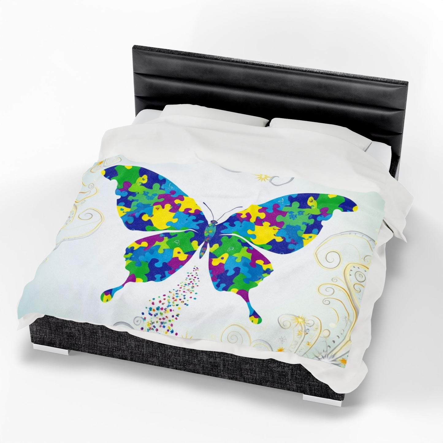 Blanket Throw Autism Awareness Butterfly Plush