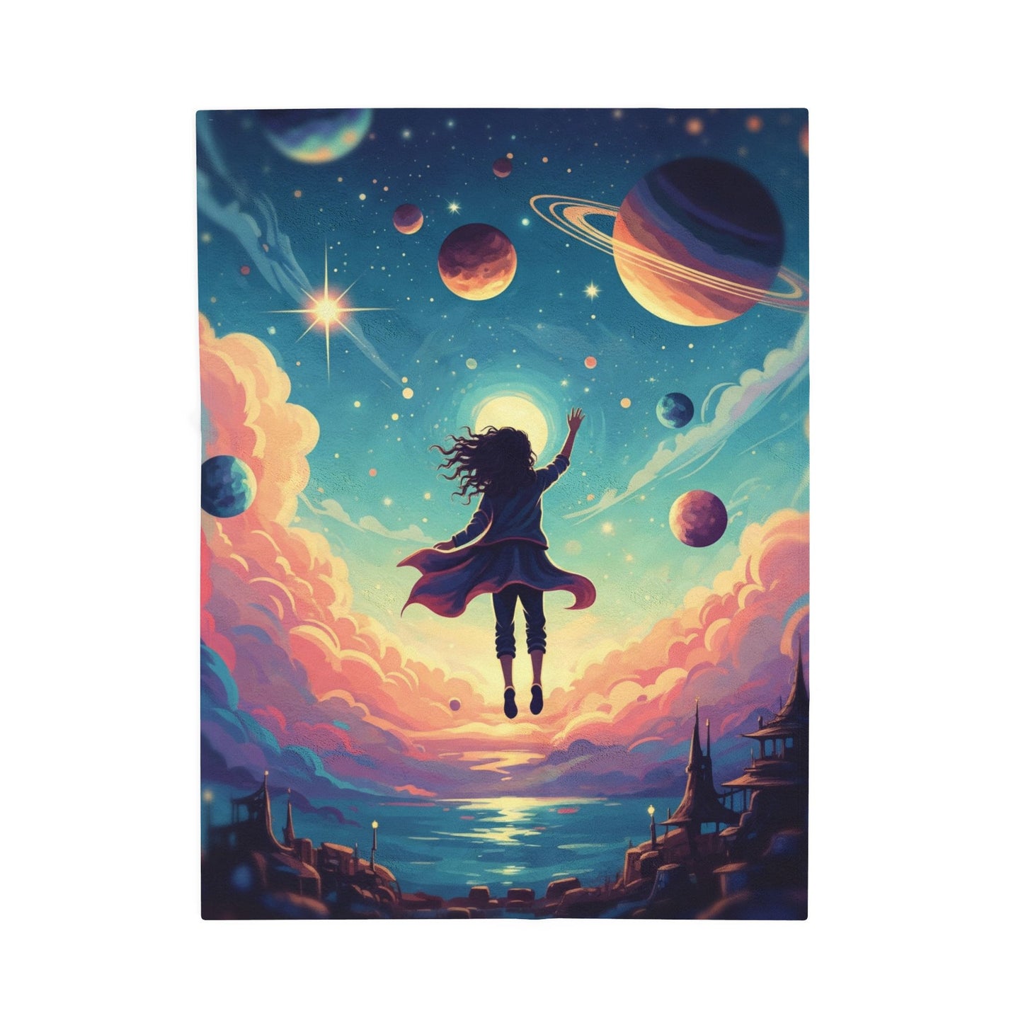 Blanket Throw Dream Planets Plush