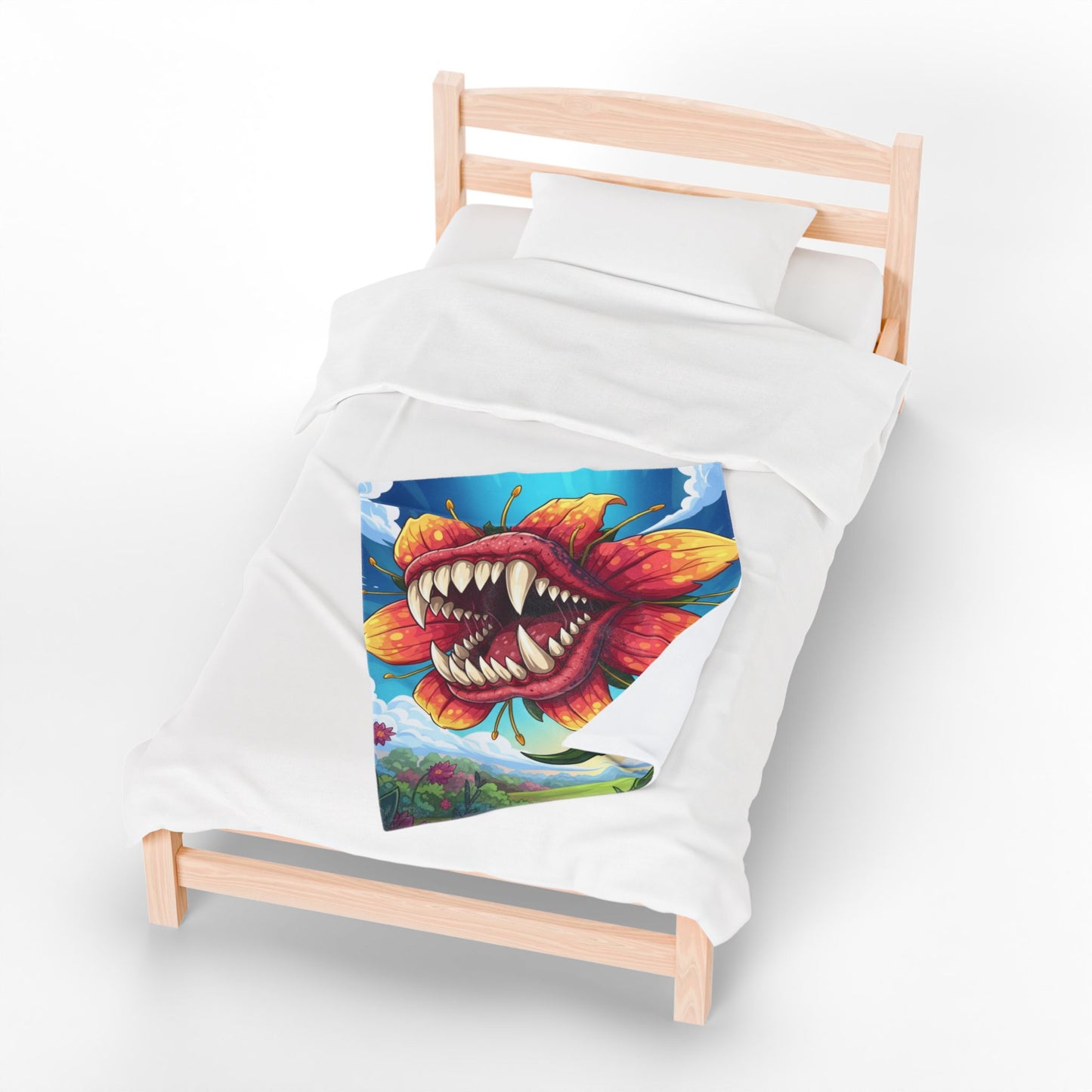 Blanket Throw Wicked Garden Yellow Flower Plush