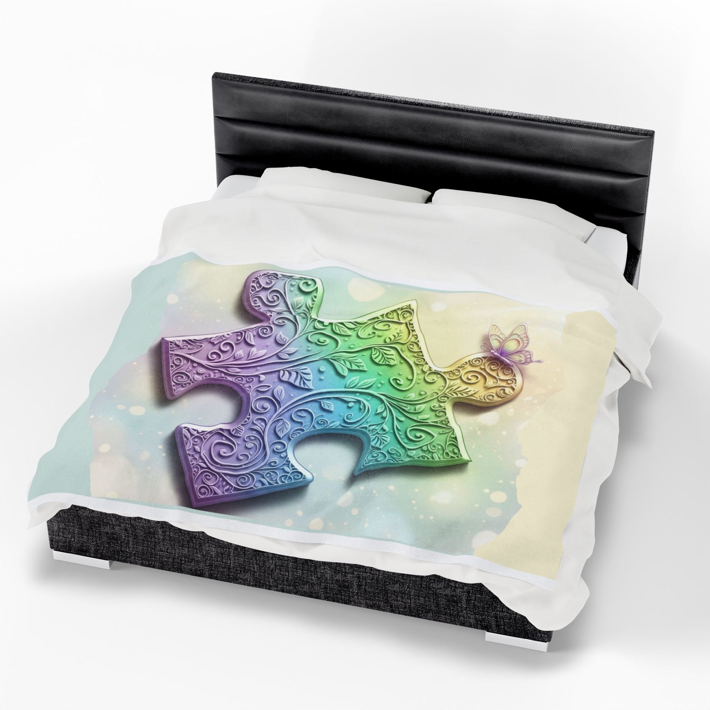 Blanket Throw Autism Awareness Puzzle Piece Plush
