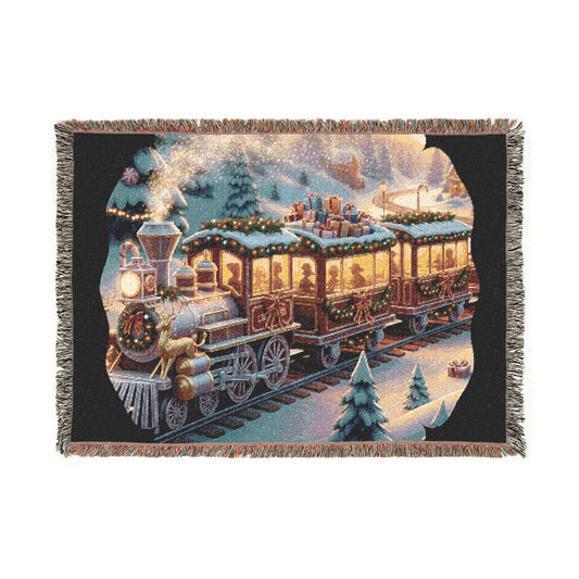 Blanket Graphic Cover CHRISTMAS TRAIN Comfort Shirt Gift for Teen Holiday Gift for Christmas Fantasy Geek Mythical Cottage core Vintage |
