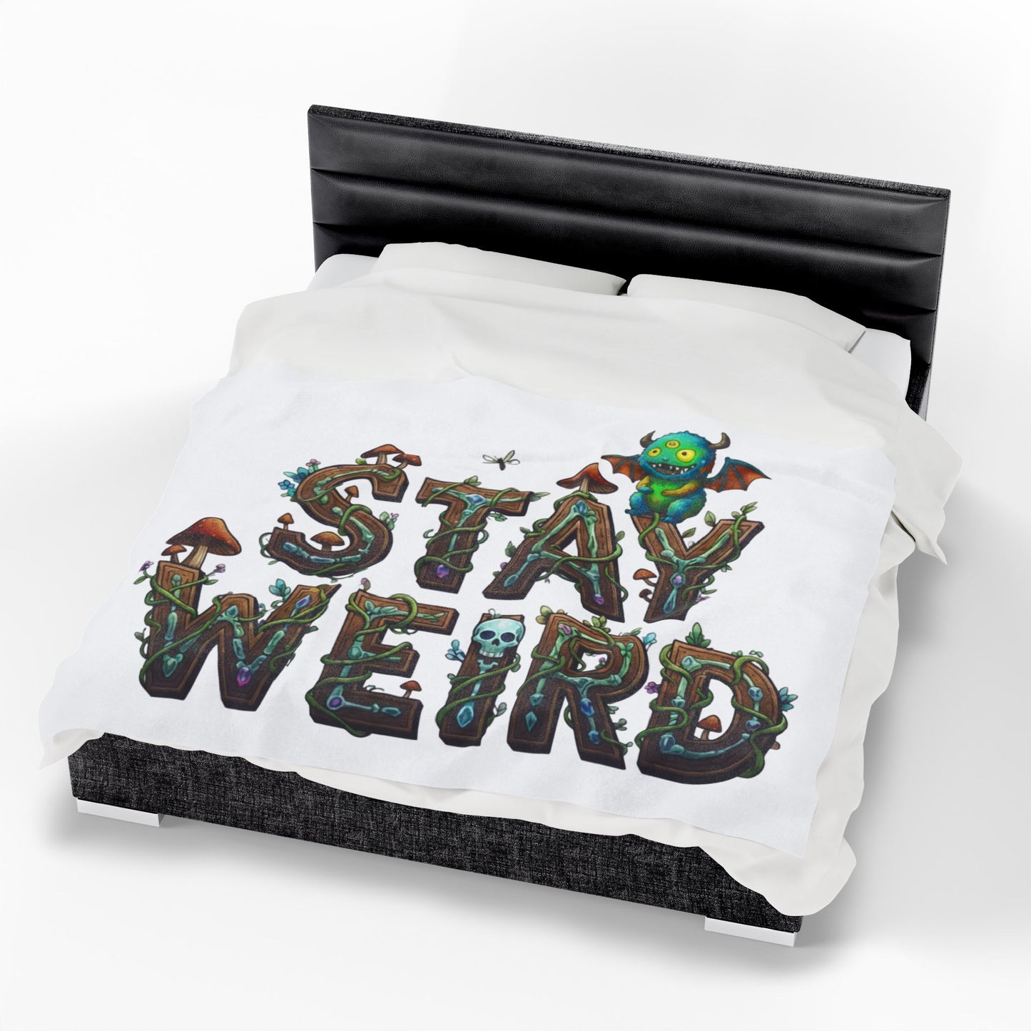 Blanket Throw Stay Weird Plush