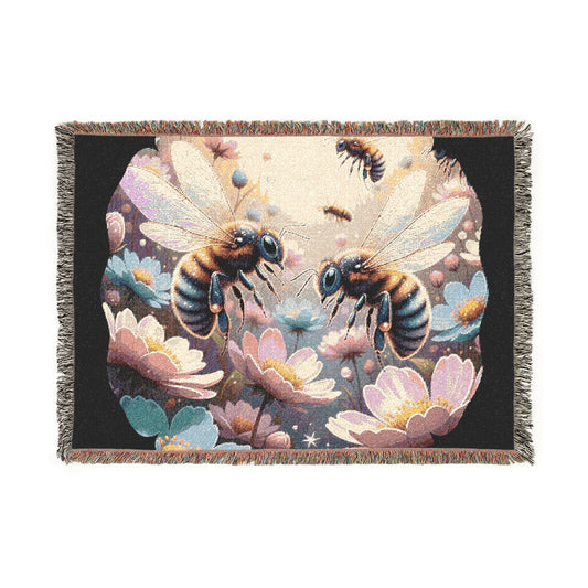 Blanket Graphic Cover BEES Comfort Shirt Gift for Teen Holiday Gift for Christmas Fantasy Geek Mythical Cottage core Vintage |