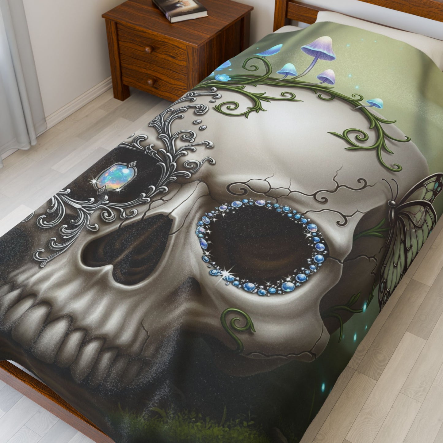 Blanket Throw Skull Plush