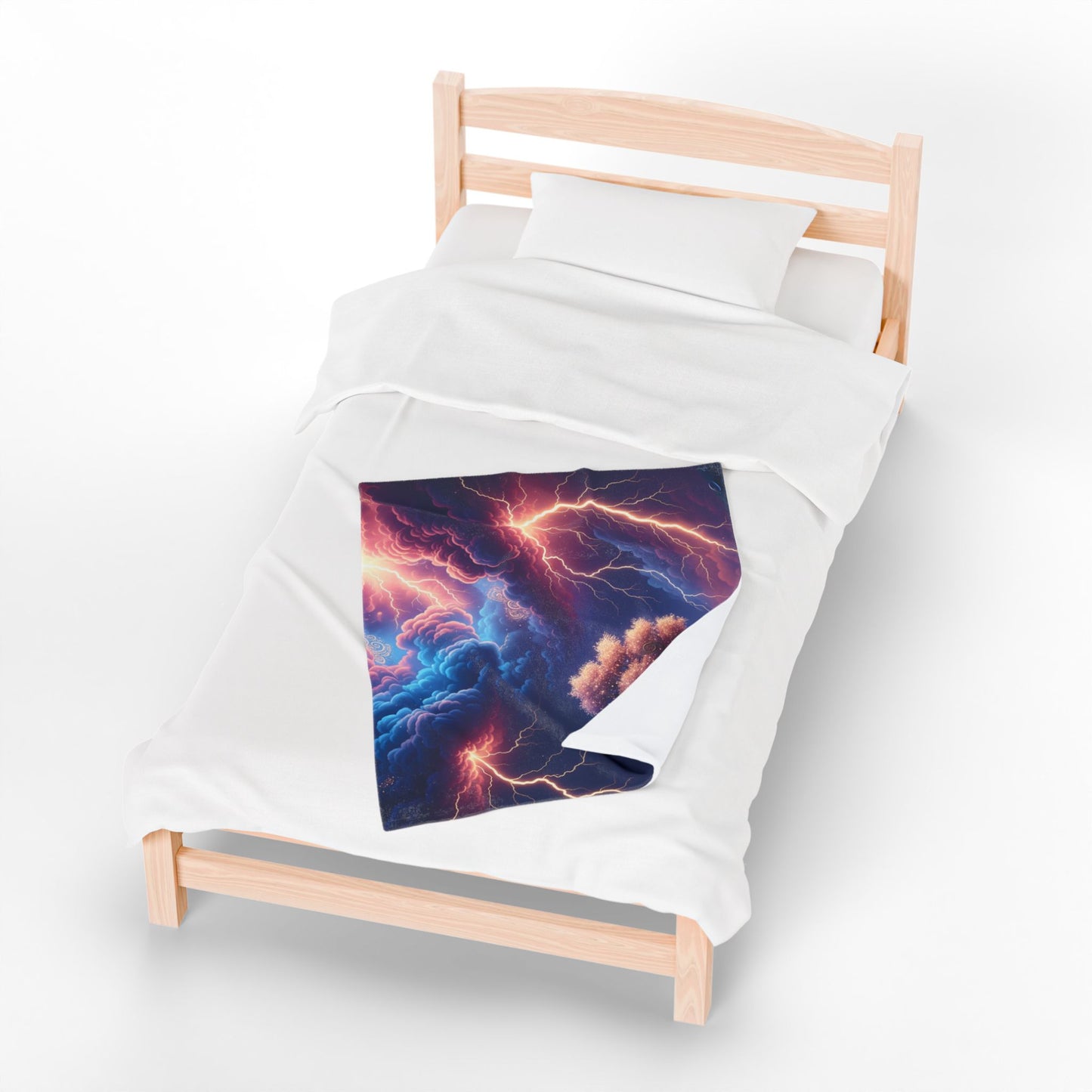 Blanket Throw Storm Pink Tree Plush