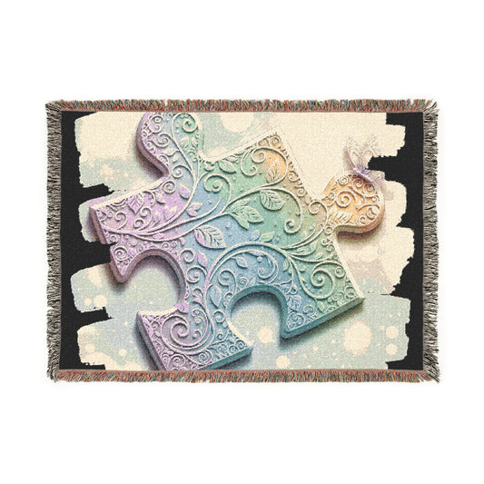 Blanket Graphic Cover AUTISM AWARENESS PUZZLE PIECE Comfort Shirt Gift for Teen Holiday Gift for Christmas Fantasy Geek Mythical Cottage core Vintage |