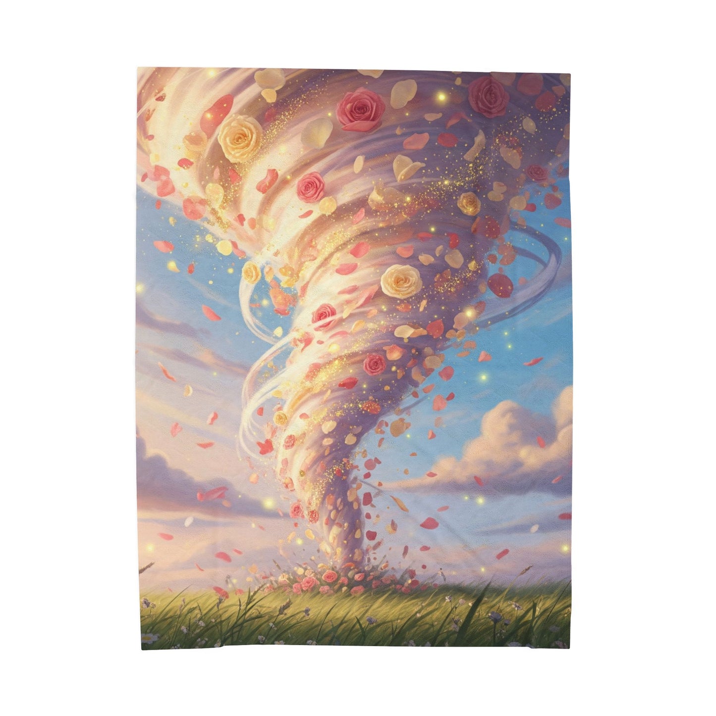 Blanket Throw Rose Tornado Plush
