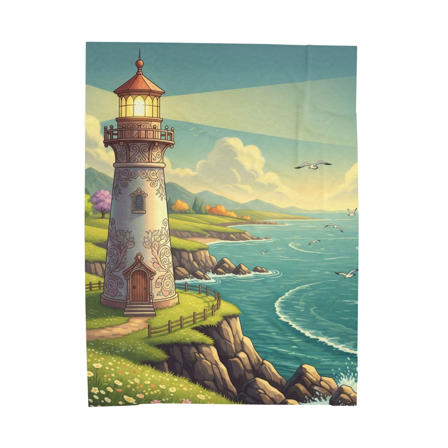 Blanket Throw Lighthouse 1 Plush