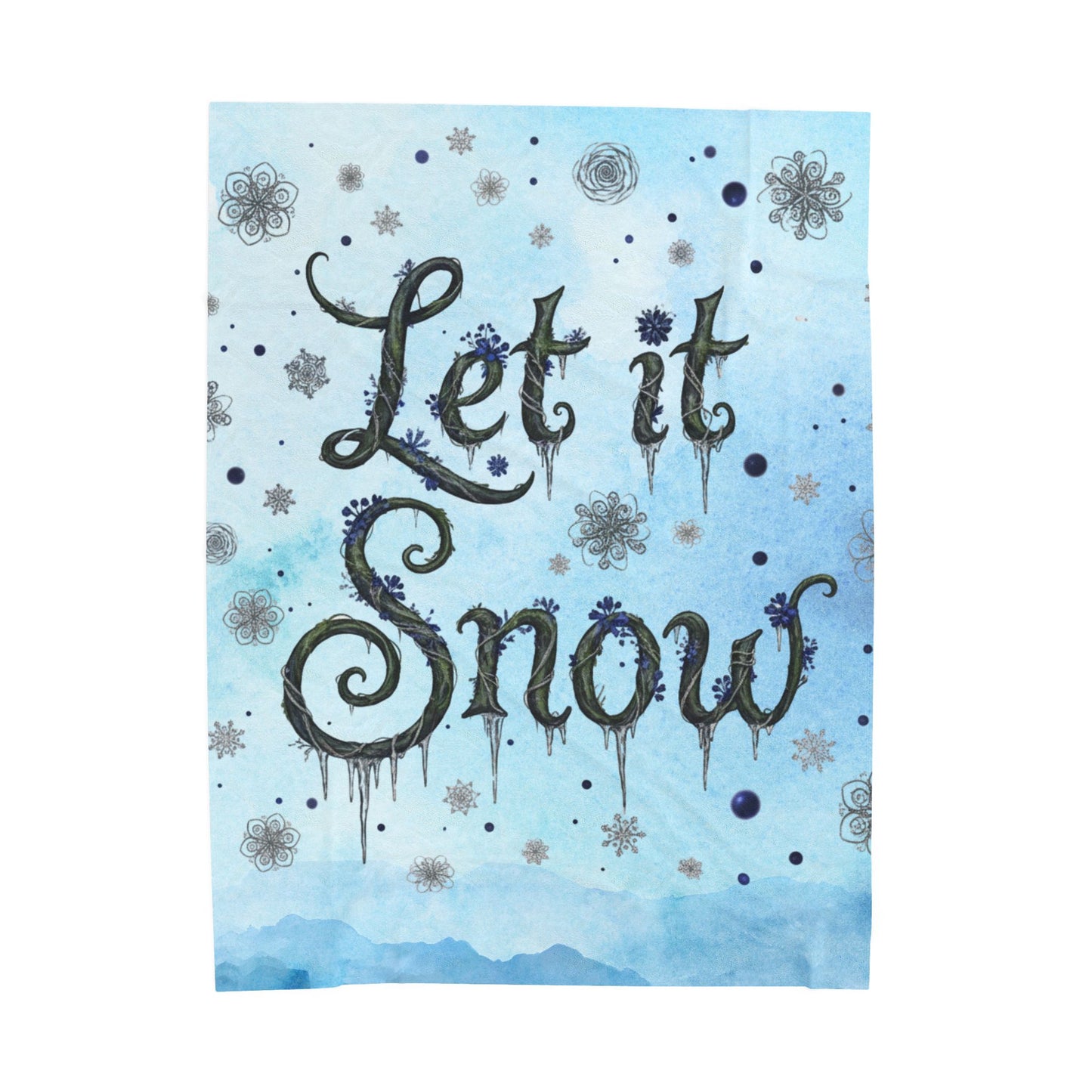Blanket Throw Let It Snow Plush