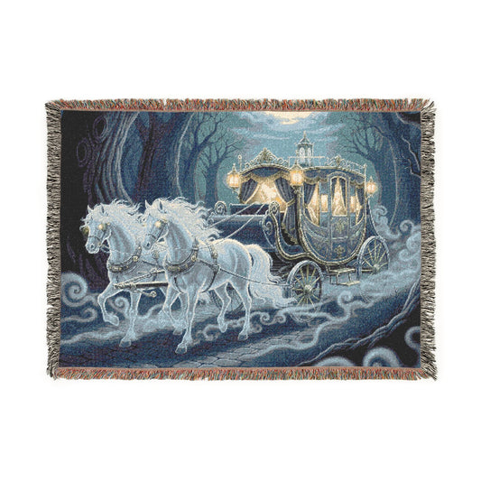 Blanket Tapestry Halloween Stagecoach Woven