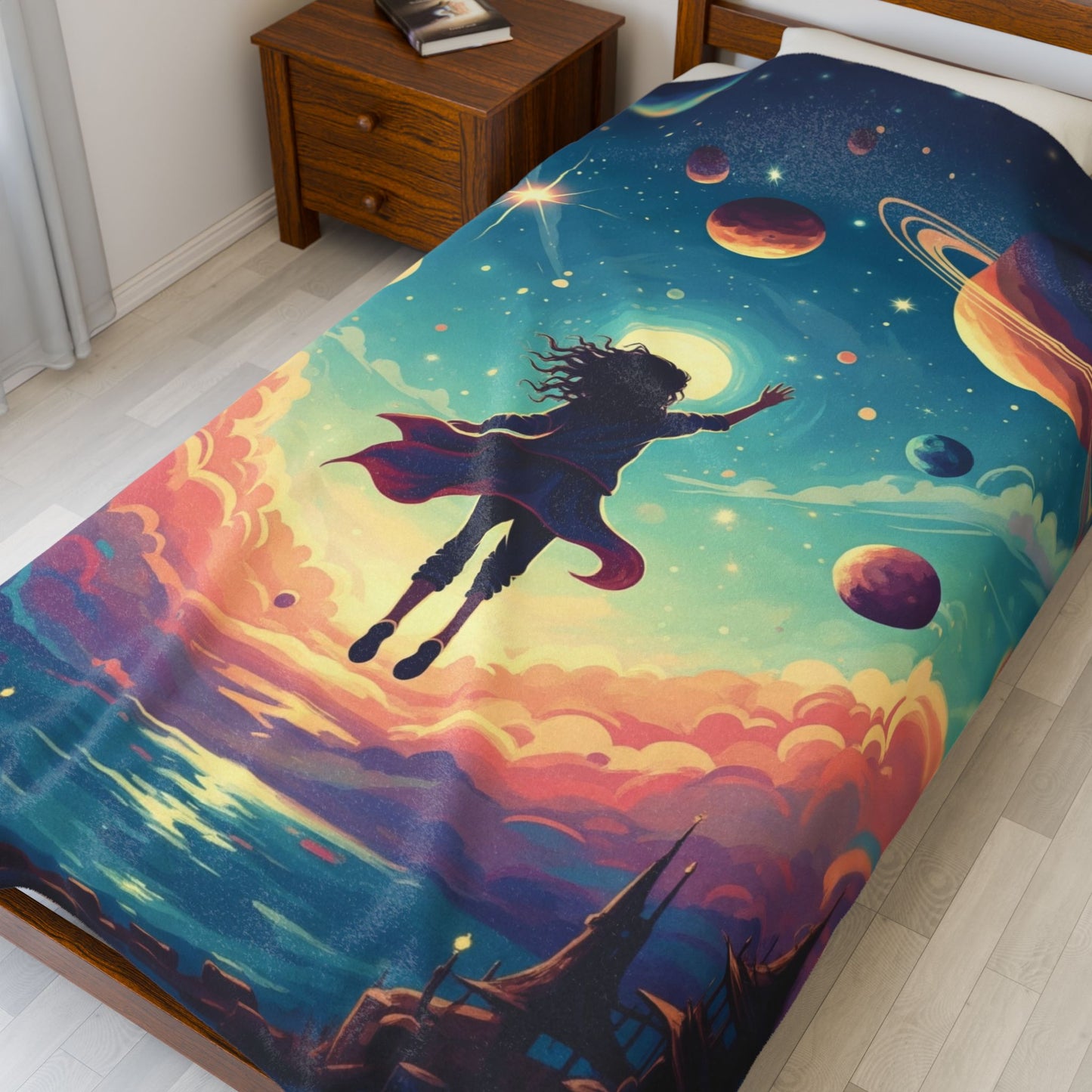 Blanket Throw Dream Planets Plush