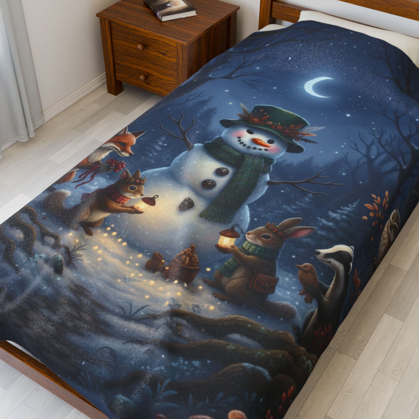 Blanket Throw Snowman Plush