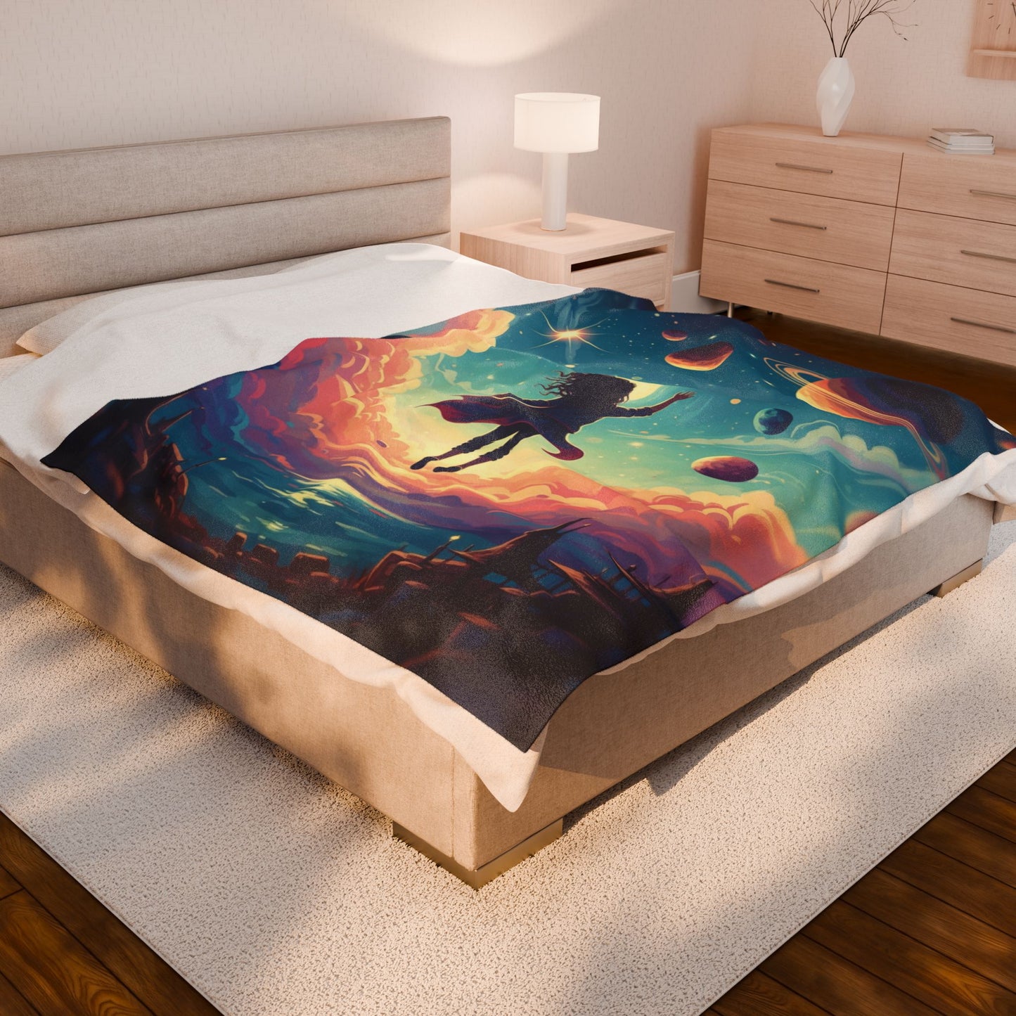 Blanket Throw Dream Planets Plush