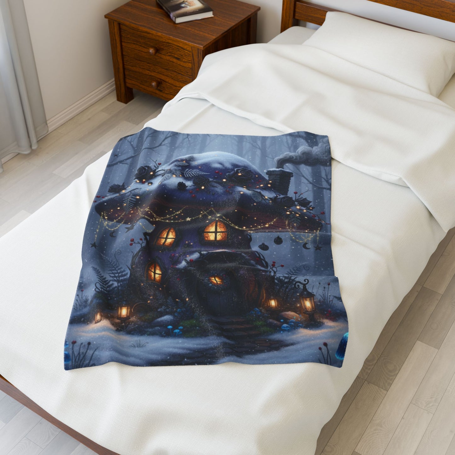 Blanket Throw Christmas Fairy House Plush