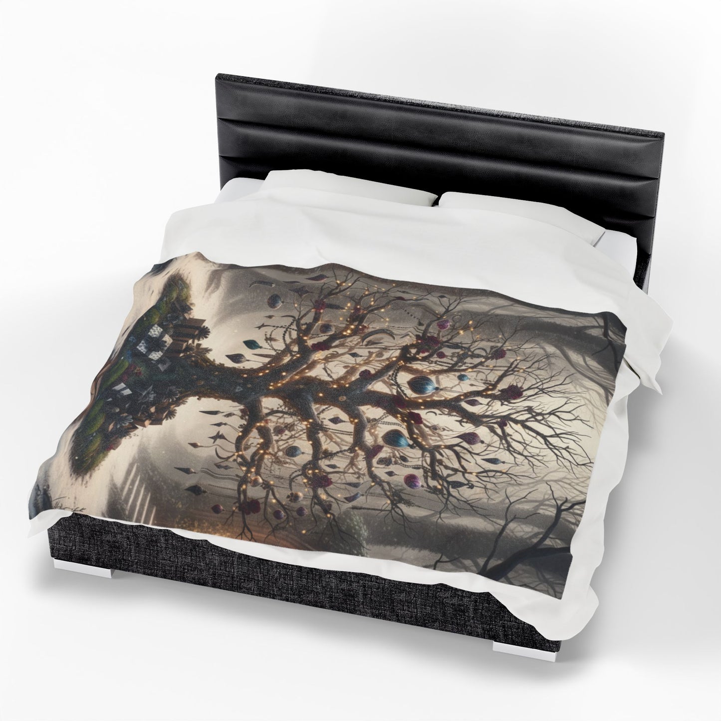 Blanket Throw Christmas Oak Tree Plush