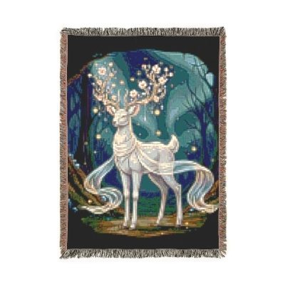 Blanket Graphic Cover DEER Comfort Shirt Gift for Teen Holiday Gift for Christmas Fantasy Geek Mythical Cottage core Vintage |