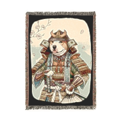 Woven Blanket - Samurai Dog
