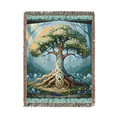 Blanket Throw Celtic Tree Woven