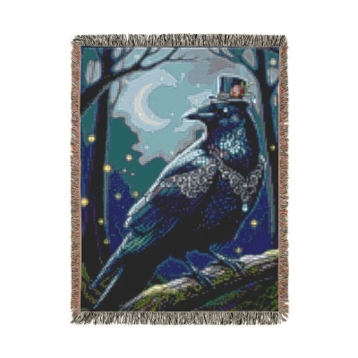 Blanket Throw Raven Woven