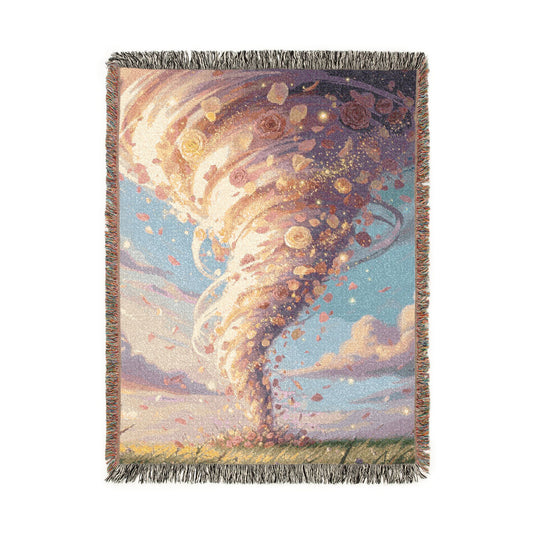 Blanket Tapestry Rose Tornado Woven