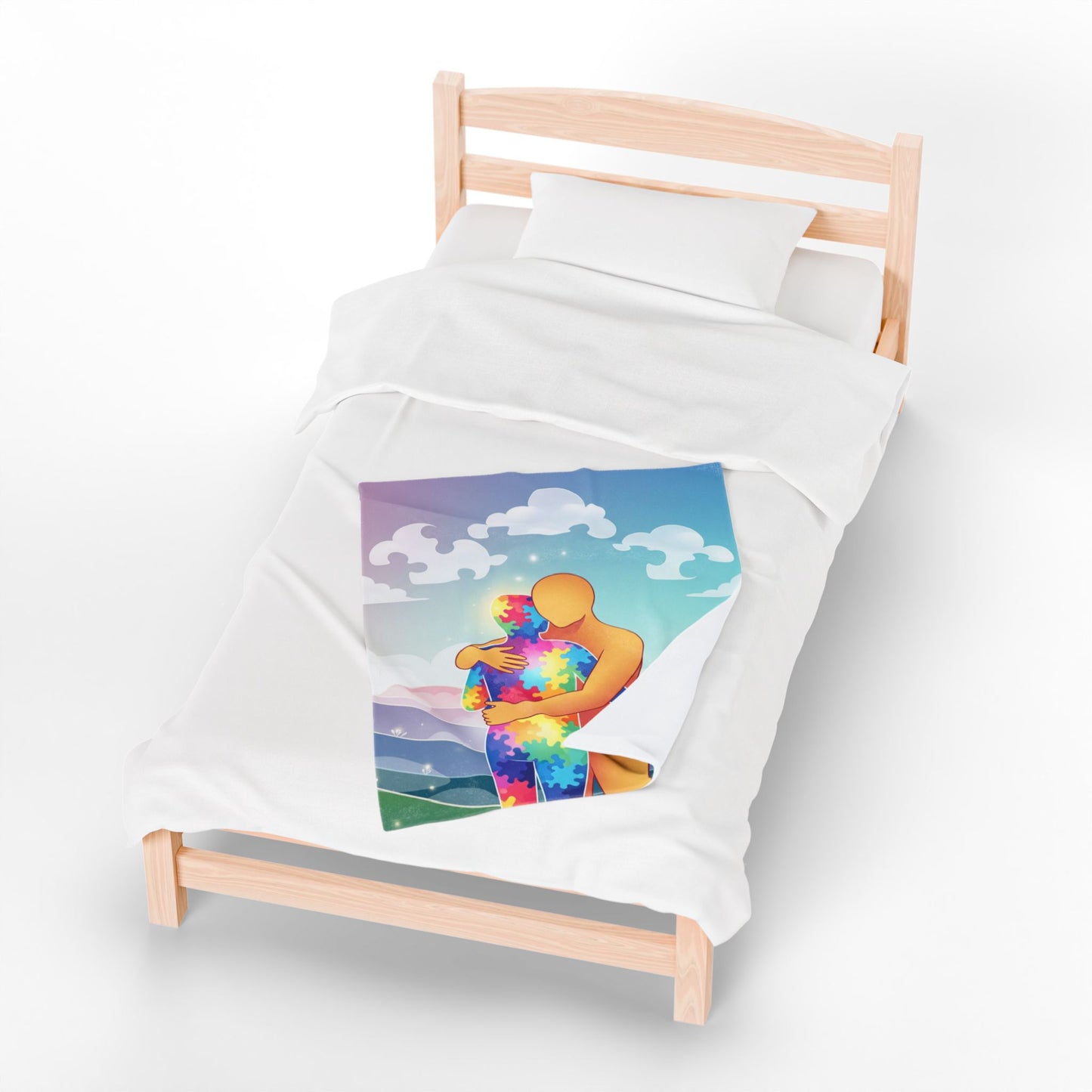 Blanket Throw Autism Awareness Hug Plush