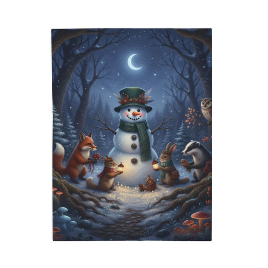 Blanket Throw Snowman Plush