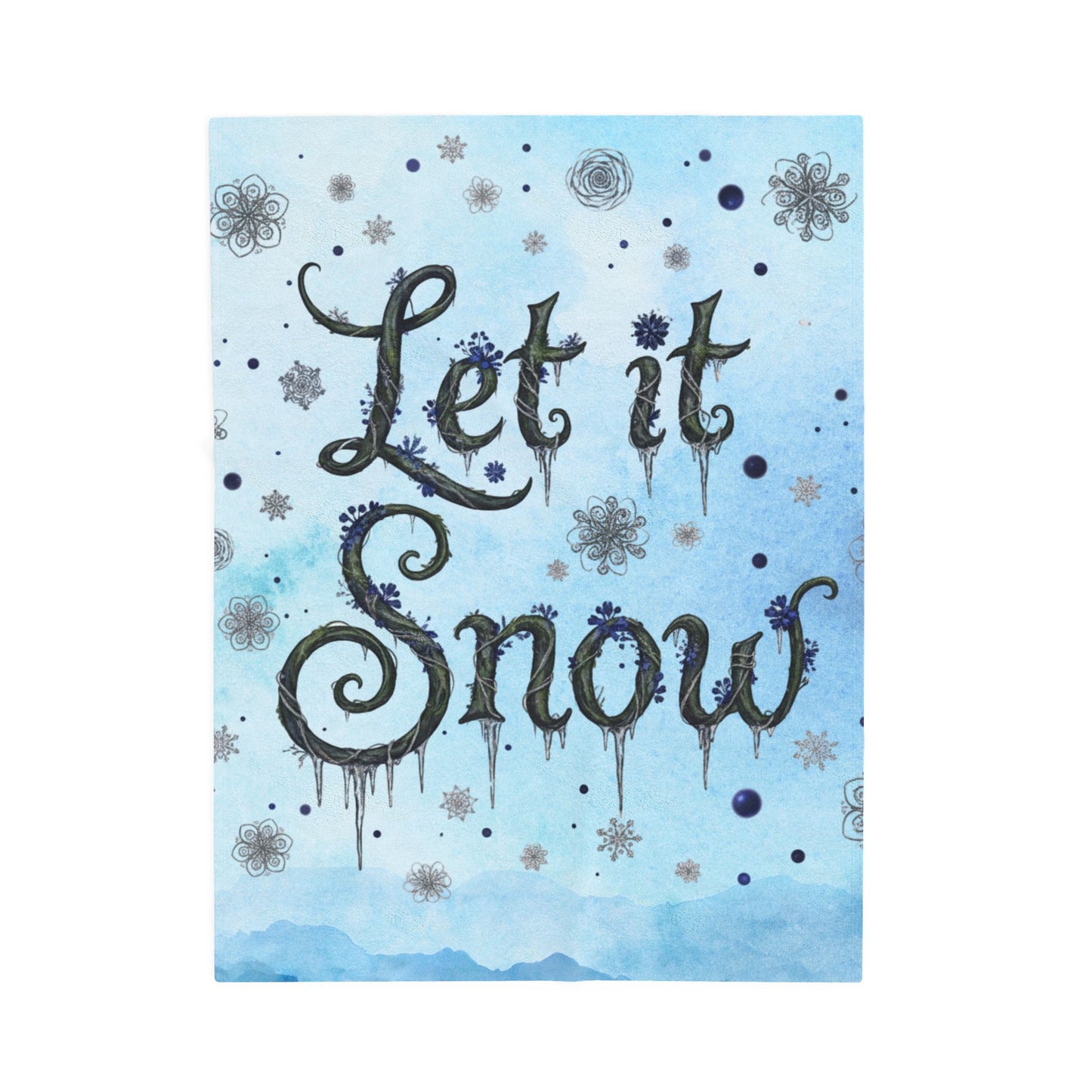 Blanket Throw Let It Snow Plush