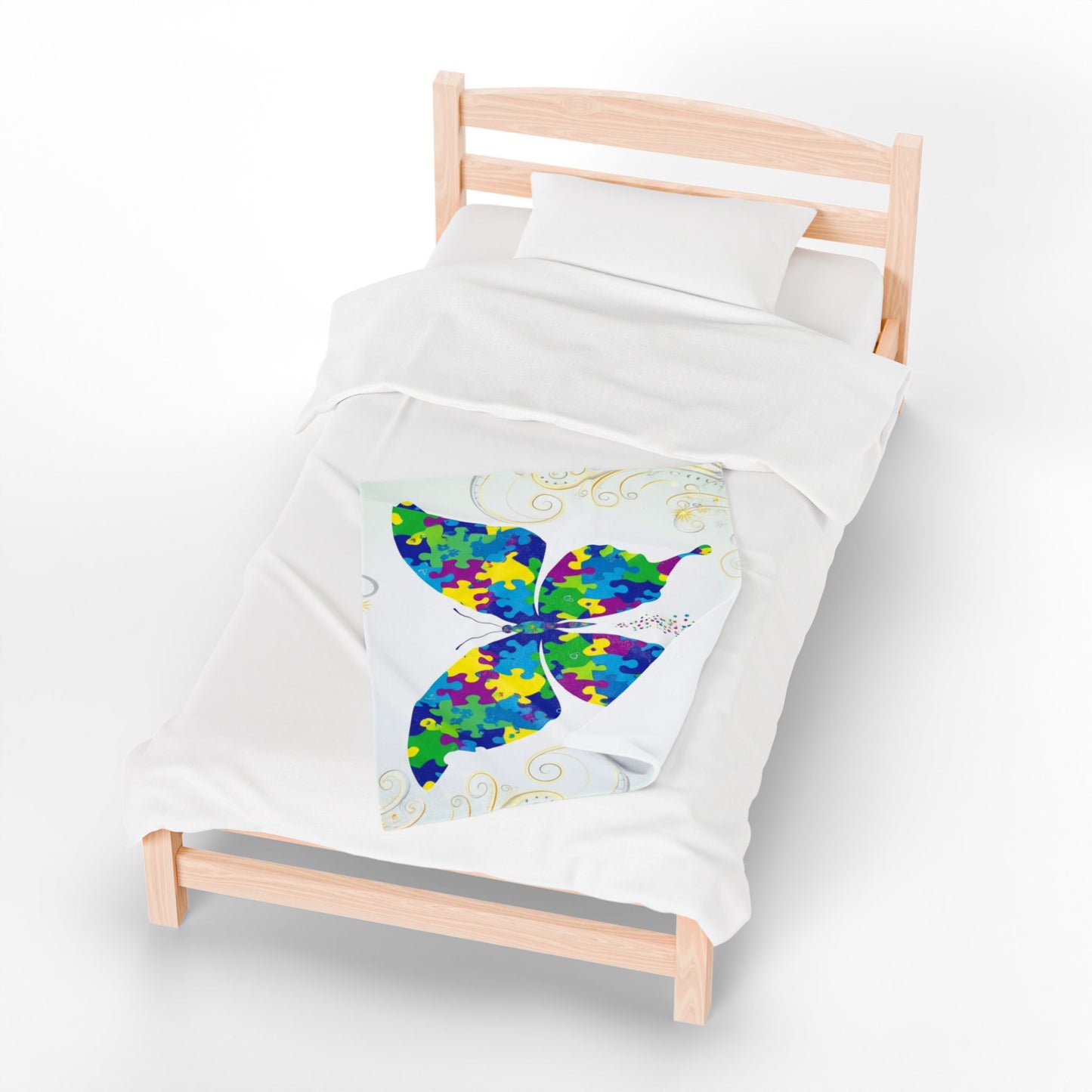 Blanket Throw Autism Awareness Butterfly Plush