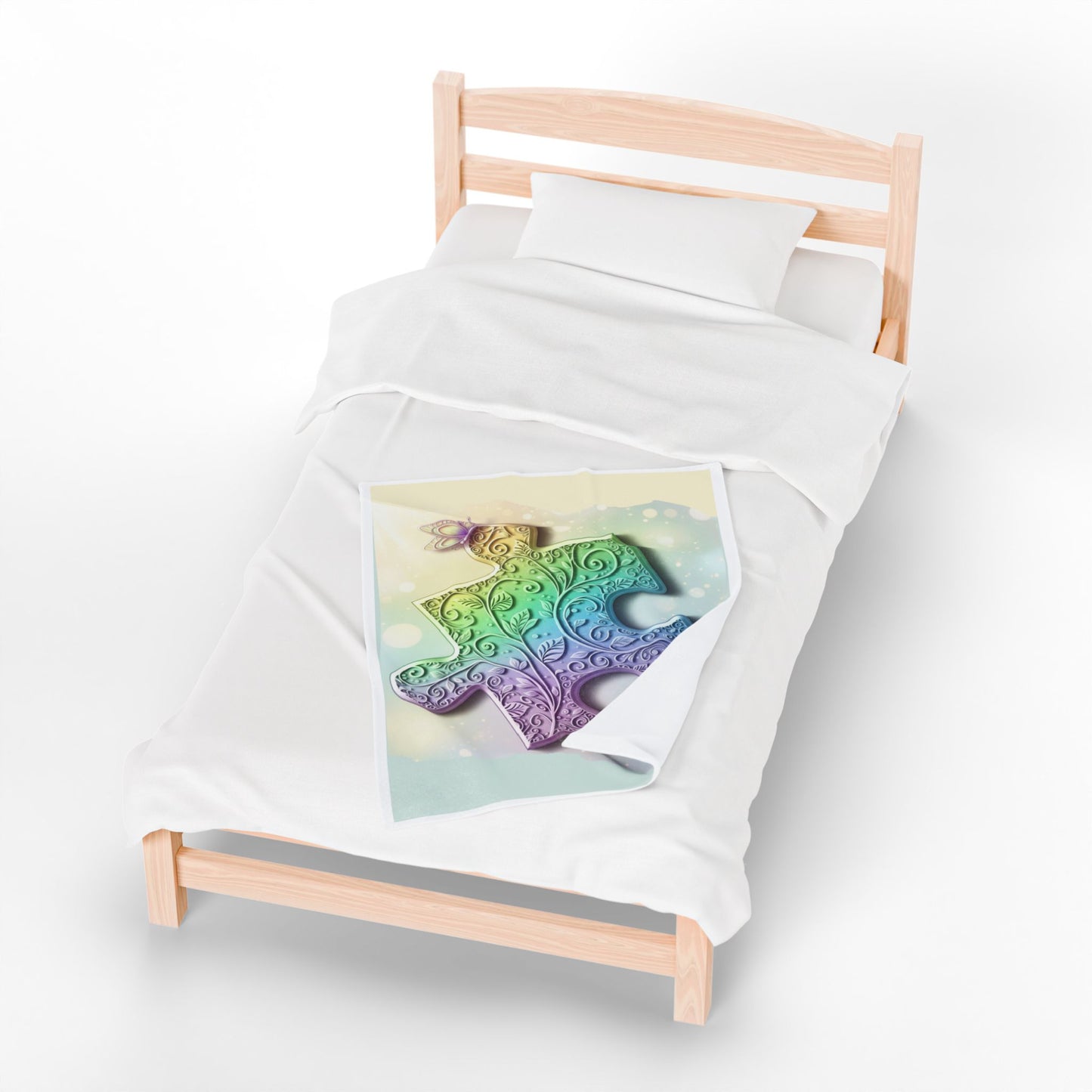 Blanket Throw Autism Awareness Puzzle Piece Plush