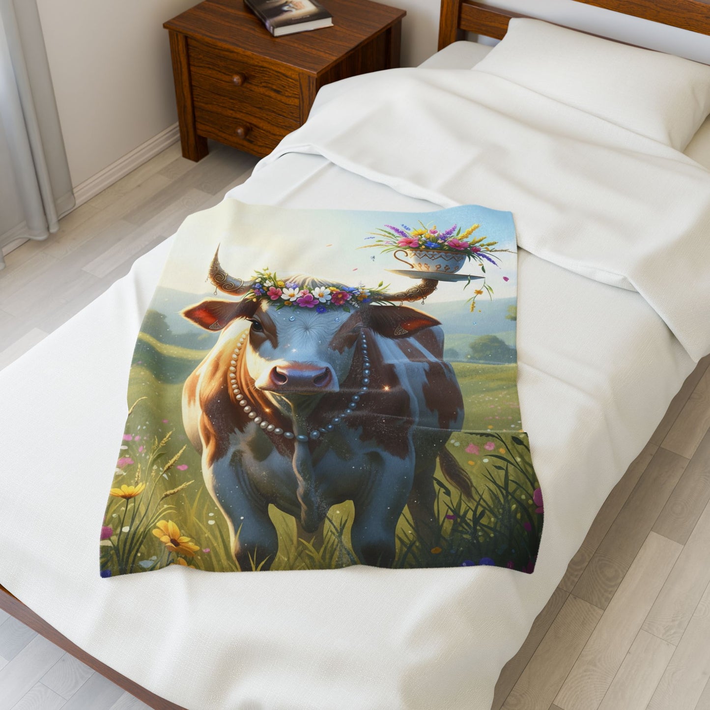 Blanket Throw Teacup Cow Plush