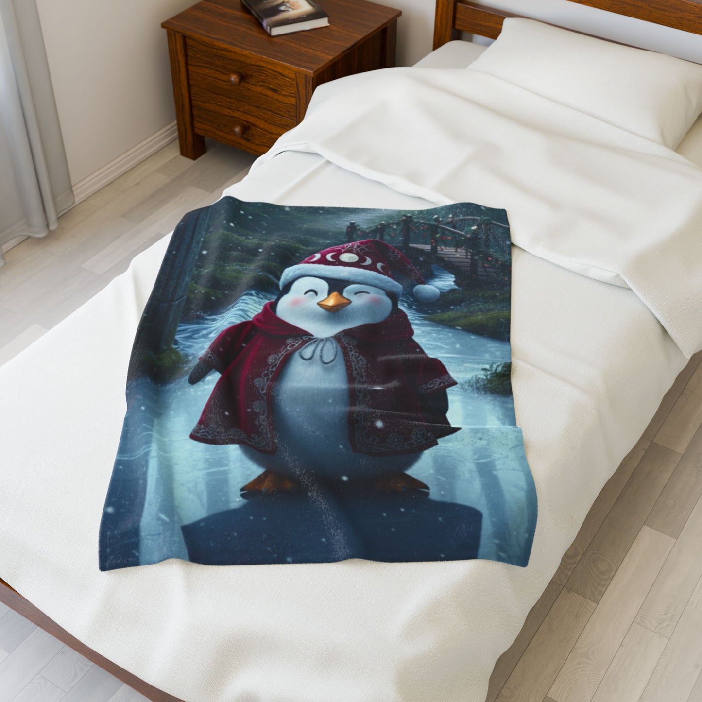 Blanket Throw Christmas Pinguin Plush