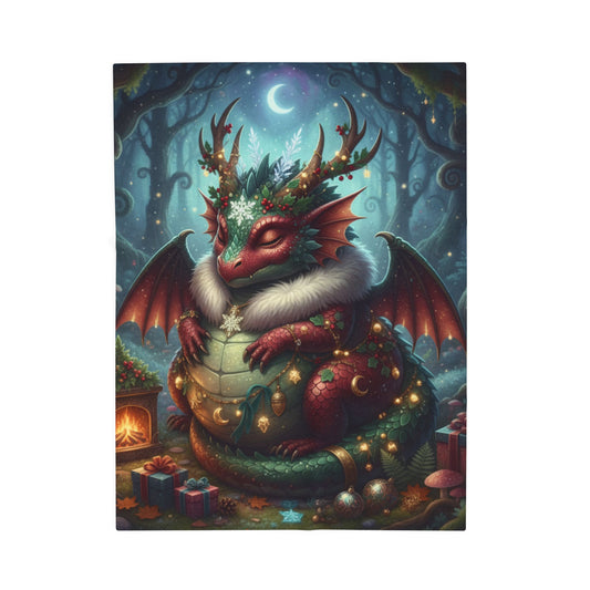 Blanket Throw Christmas Dragon Plush