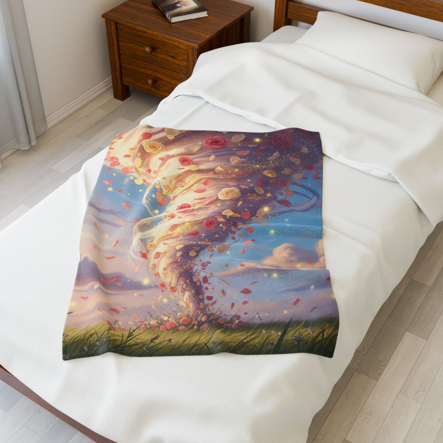 Blanket Throw Rose Tornado Plush