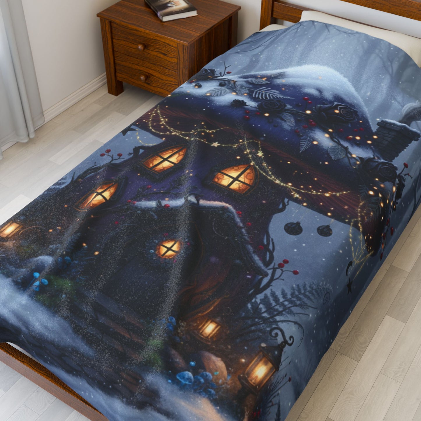 Blanket Throw Christmas Fairy House Plush