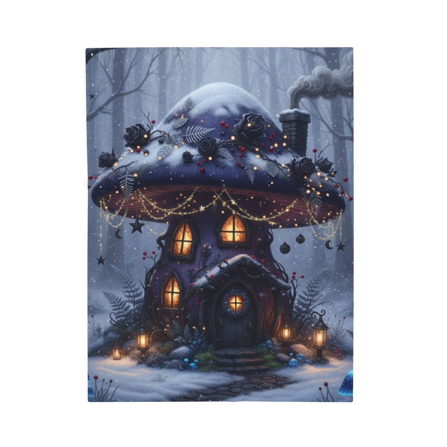 Blanket Throw Christmas Fairy House Plush