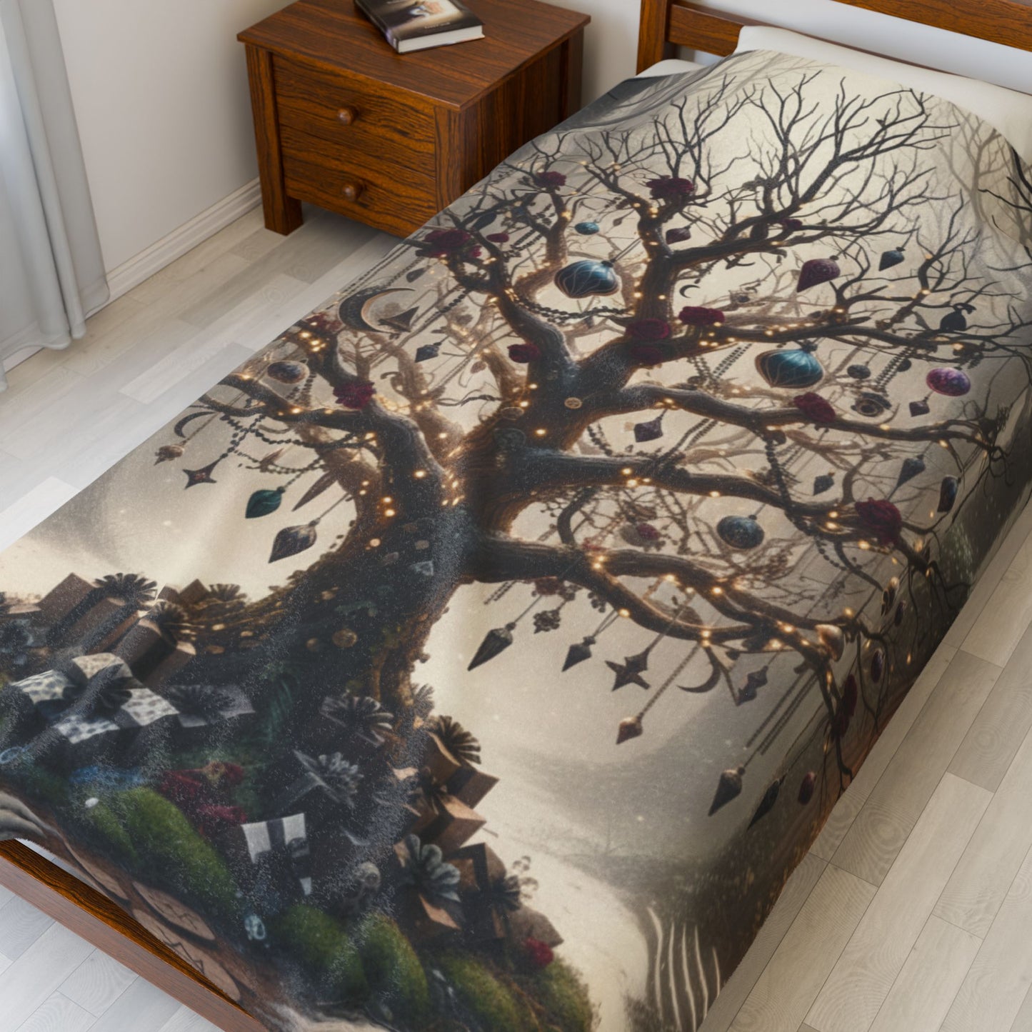 Blanket Throw Christmas Oak Tree Plush