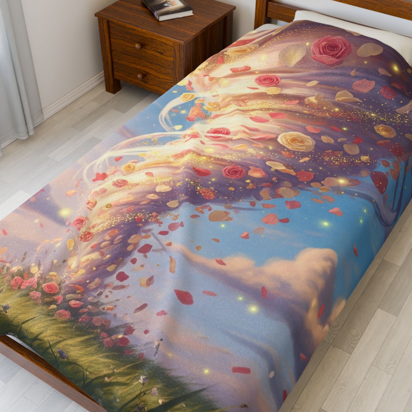 Blanket Throw Rose Tornado Plush