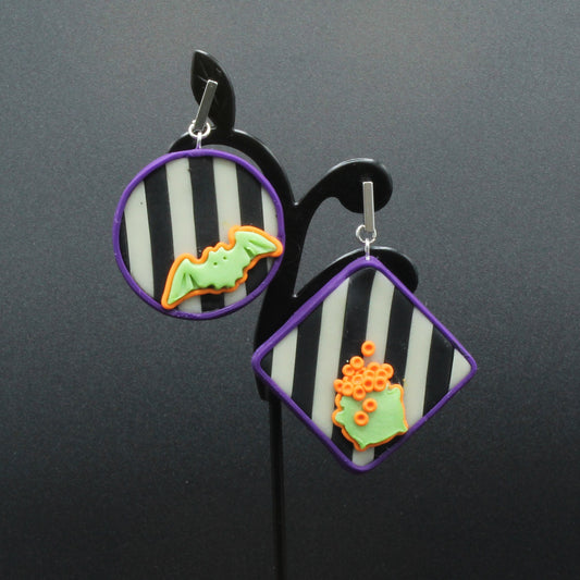 Bats and Bubbles Earrings