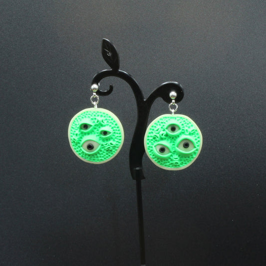 Green Monster Earrings