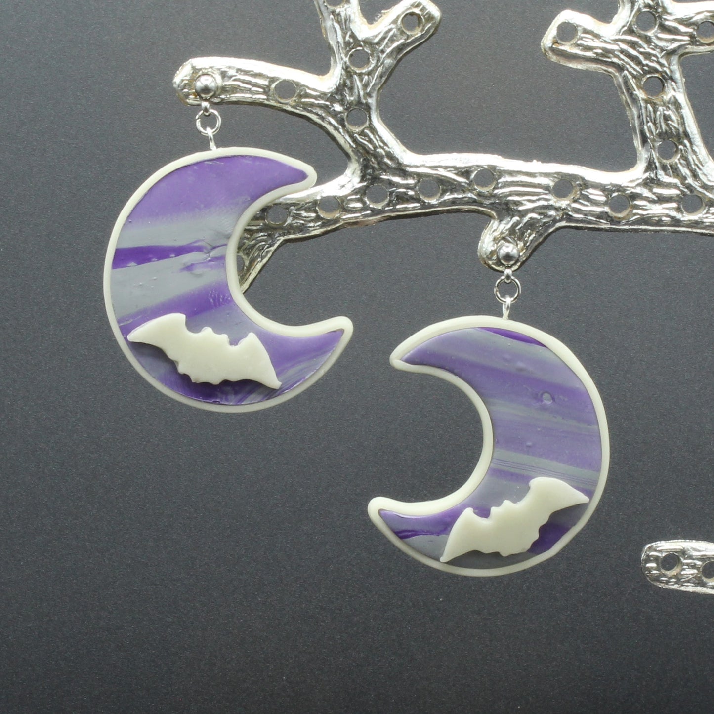 Moon Bat Earrings