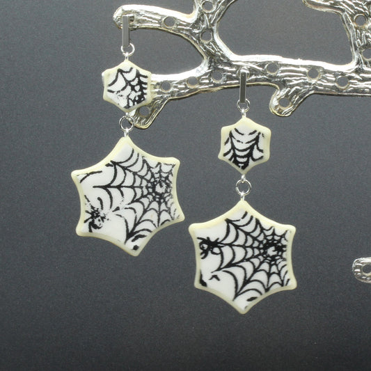 Spider Web Dangle Earrings